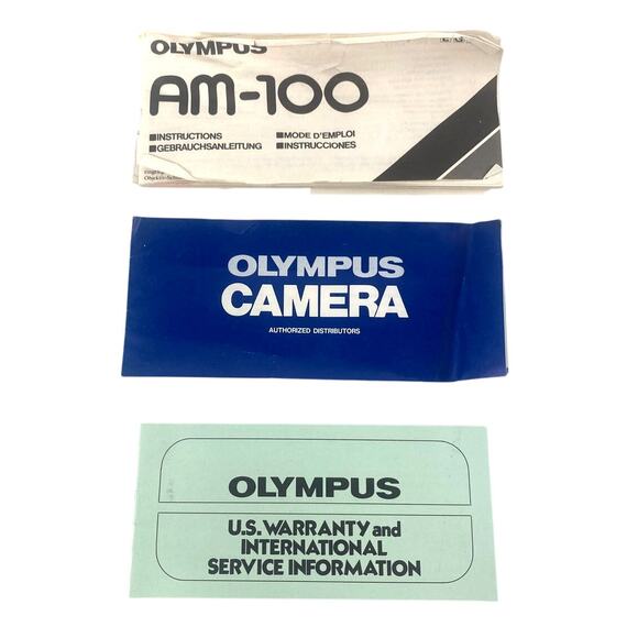 Olympus Am-100 QD Black Point and Shoot Film Camera with Manual Box Case Tested - Picture 7 of 7